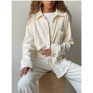 DONNI Thermal Button Down Crème